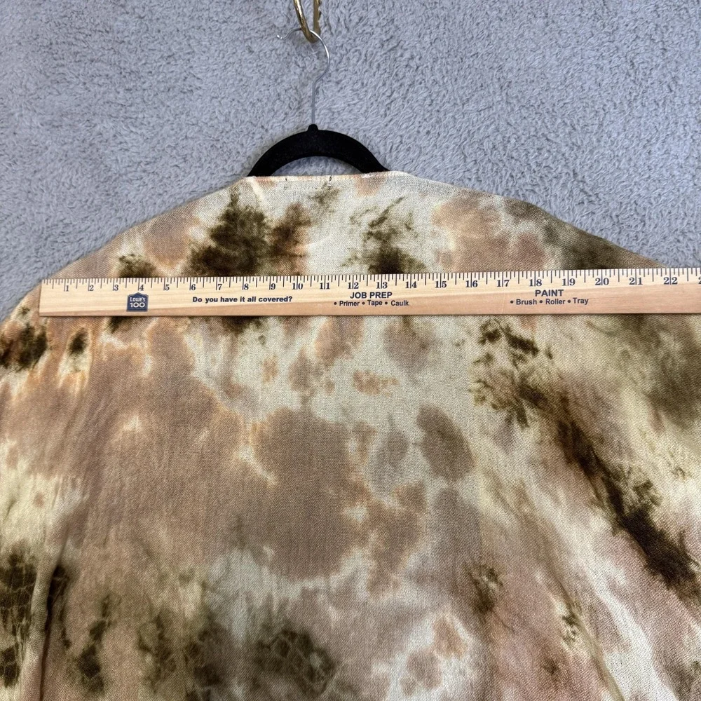 Steve Madden Kimono Cardigan Womens‎ One Size Neutral Tie Dye Boho Ruana Wrap